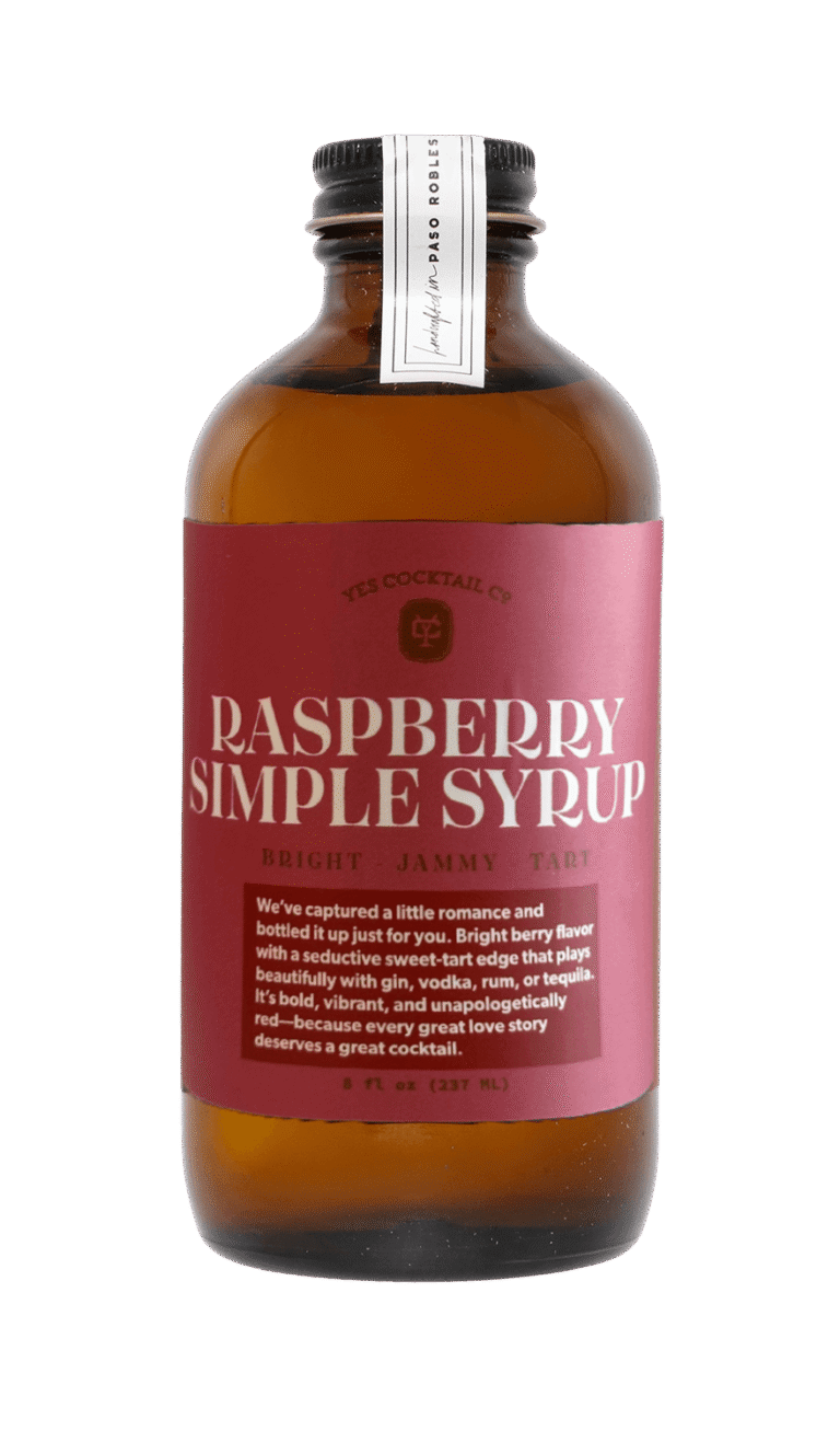 Mixer Raspberry Puree Raspberry Simple Syrup | Cocktail Mixer | Yes Cocktail Co