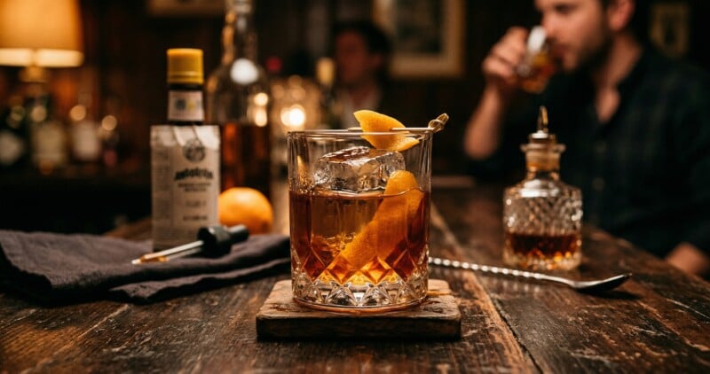 The classic Old Fashioned cocktail
